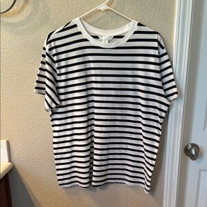 Classic Black and White Striped  Shirt